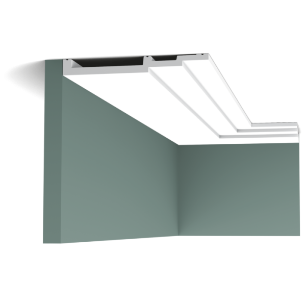 Карниз Orac Decor ДЮРОПОЛИМЕР SX181 HIGH LINE д 2000 x в 200 x ш 22 см